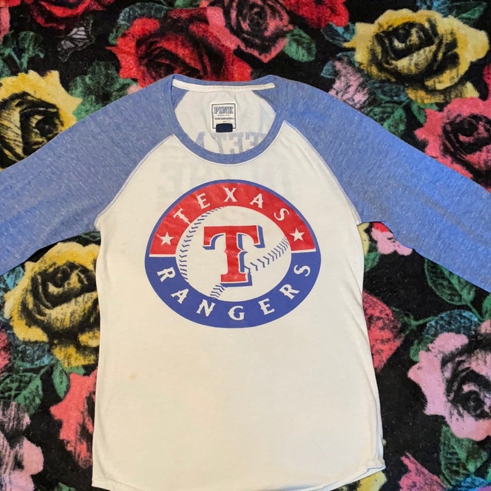 Texas Rangers PINK Baseball Tee